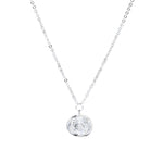 Sterling Silver Cubic Zirconia Circular Sparkle Dancing Diamonds  Pendant Necklace