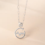 Sterling Silver Cubic Zirconia Zodiac Aquarius Pendant Necklace