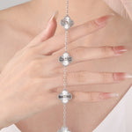 Sterling Silver Four - Leaf Clover Bracelet(7.48inch,0.3oz)
