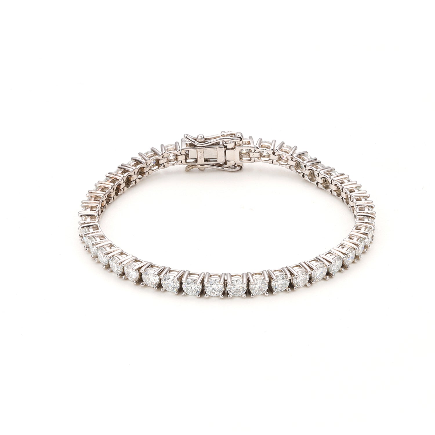 Tennis Bracelet with Full Zircon Stones - Luxury Shiny Minimalist Design Versatile Fine Jewelry（small）