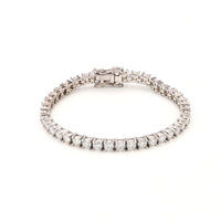 Tennis Bracelet with Full Zircon Stones - Luxury Shiny Minimalist Design Versatile Fine Jewelry（small）