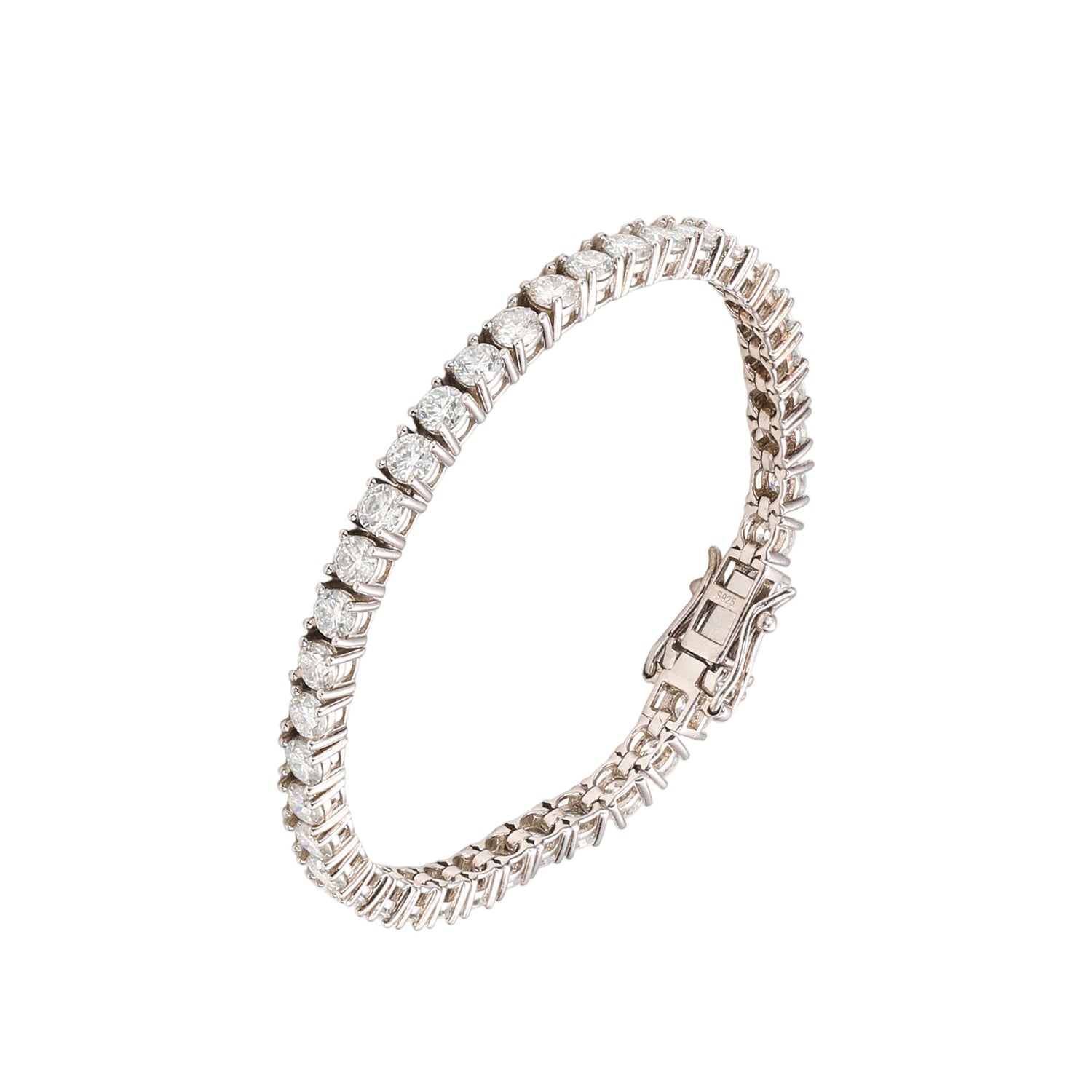 Tennis Bracelet with Full Zircon Stones - Luxury Shiny Minimalist Design Versatile Fine Jewelry（small）